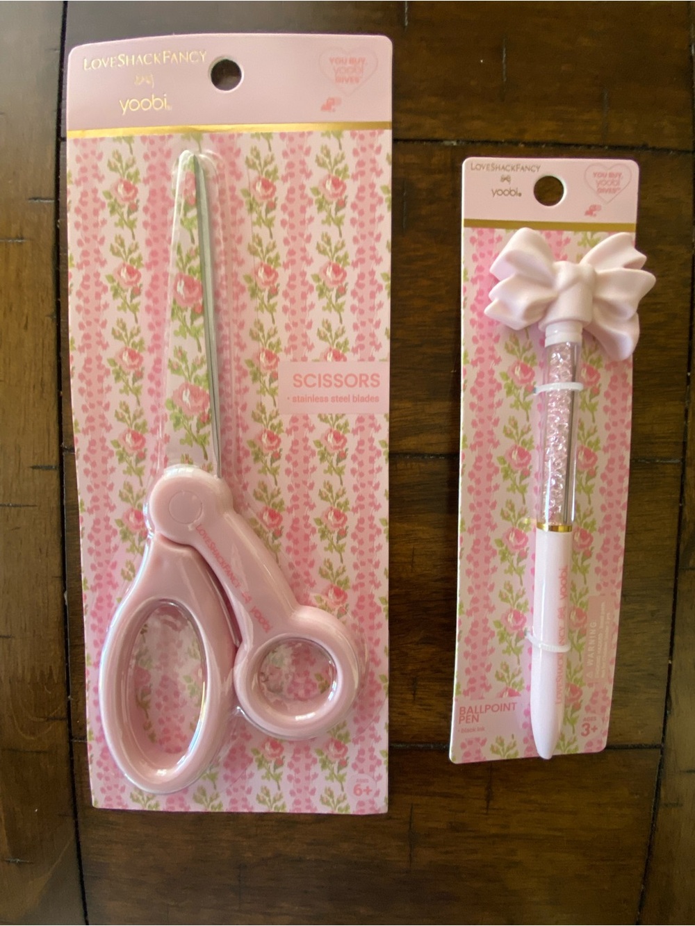 Loveshack Fancg Yoobi Pink Scissors and Bow Pen Set - Picture 4 of 5